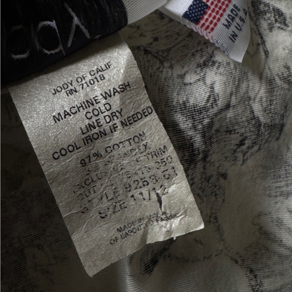 Vtg Y2K Jody California Dress Floral USA Made Light  White - Sz  11/12 - Picture 4 of 6